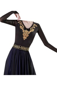Design Xinjiang dance practice skirt set, custom-made Uyghur dance performance test costumes, Uyghur costumes, double-layer swing skirts SKDO018 detail view-4